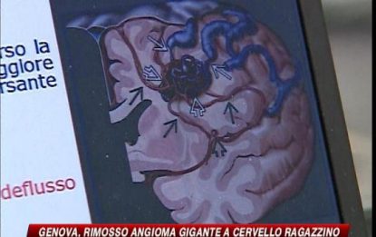 Genova, angioma gigante rimosso da cervello ragazzino