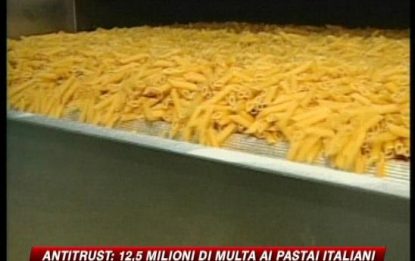 Antitrust: 12,5 milioni di multa ai pastai italiani
