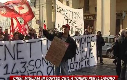 Cgil, 60mila in piazza a Torino