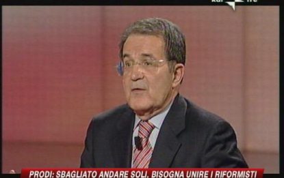 Prodi: sbagliato andare soli, bisogna unire riformisti