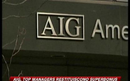 AIG, marcia indietro: manager restituiscono superbonus