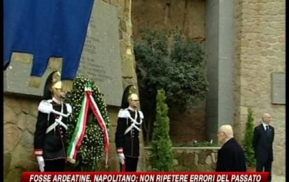 Fosse Ardeatine, Napolitano: non ripetere errori