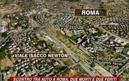 Roma, scontro tra auto: due morti e due feriti