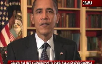 Crisi, Obama apre la Casa Bianca a internet