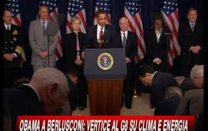Obama a Berlusconi: al G8 vertice su clima ed energia