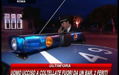 Rissa davanti a un bar a Roma: un morto