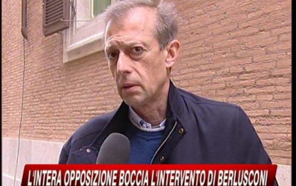 Tutta l'opposizione boccia l'intervento di Berlusconi