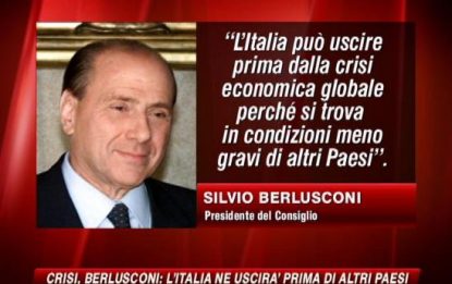 Crisi, il premier: Italia ne uscirà prima degli altri Paesi