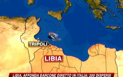 Libia, dispersi in mare 200 immigrati