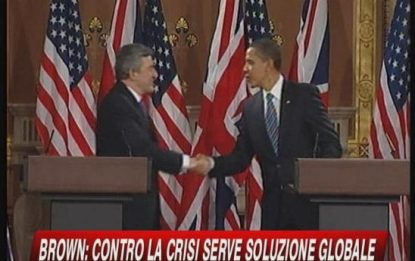 Crisi, Obama: misure aggressive. Brown: regole uniche