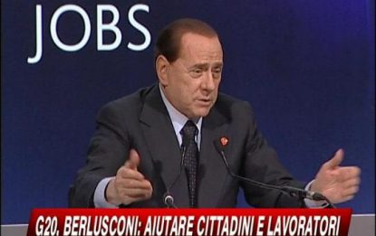 G20, Berlusconi: "Aiutare cittadini e lavoratori"