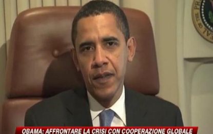 Obama: "Affrontare la crisi con cooperazione globale"