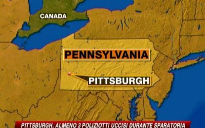 Usa, sparatoria a Pittsburgh. Tre poliziotti uccisi