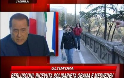 Terremoto Abruzzo, Berlusconi: Cdm stanzierà fondi