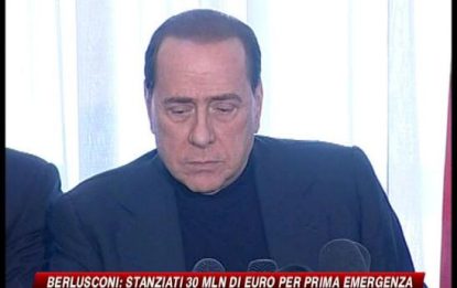 Terremoto Abruzzo, Berlusconi: stanziati 30 mln di euro
