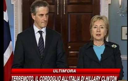 Terremoto Abruzzo, il cordoglio di Hillary Clinton