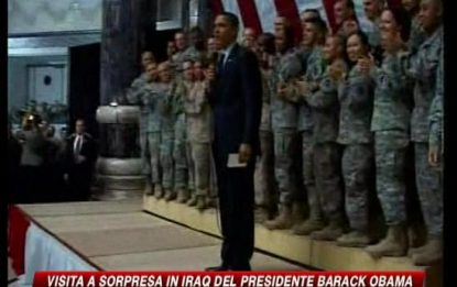 Iraq, visita a sorpresa di Obama alle truppe Usa