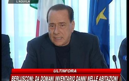 Terremoto Abruzzo, Berlusconi: niente aiuti dall'estero