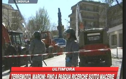 Abruzzo, Maroni: si scava fino a domenica