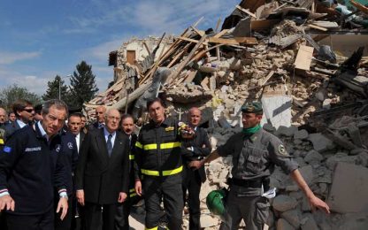 Napolitano in Abruzzo: "Serve esame di coscienza"