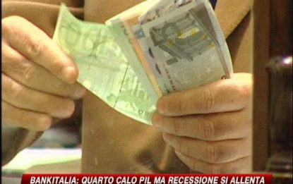 Crisi, Bankitalia vede un po' meno nero