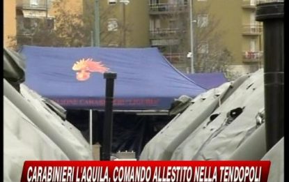 Sisma Abruzzo, tra gli sfollati anche i carabinieri