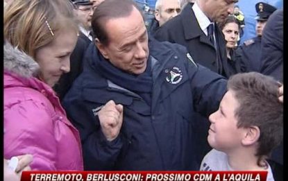 Abruzzo, Berlusconi: verifiche sulle case entro 2 mesi