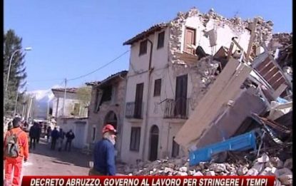 Abruzzo, "servono 12 miliardi per rinascere"