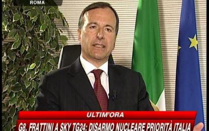 Nucleare, Frattini a SKY TG24: Italia per opzione zero
