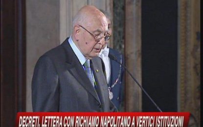 Decreti, Napolitano richiama premier e Camere