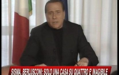Sisma, Berlusconi: fondi ci sono, no a nuove tasse