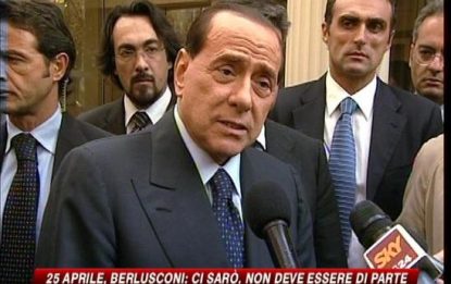 25 aprile, Berlusconi: "Non lo lascio alla sinistra"