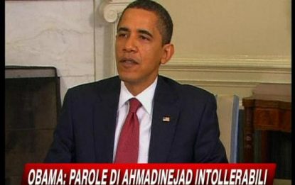Obama: "Parole Ahmadinejad intollerabili"