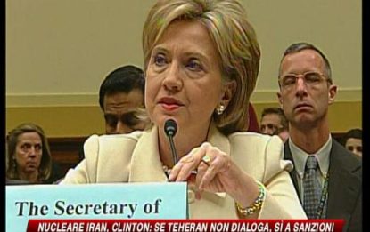 Nucleare Iran, Clinton: senza dialogo, sì a sanzioni