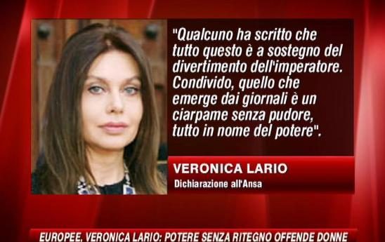 Veline in lista, Veronica Lario: 'Ciarpame senza pudore ...