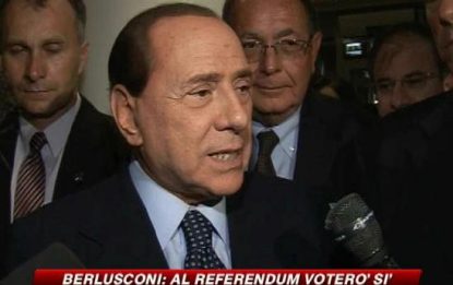 Referendum, Berlusconi: Voterò sì, non sono masochista