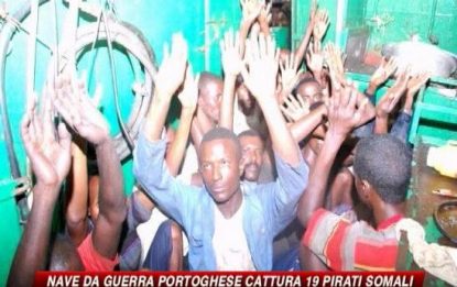 Somalia, nave da guerra portoghese cattura 19 pirati