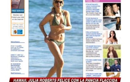Julia Roberts fuori forma e felice