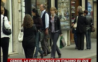 Censis: la crisi colpisce un italiano su due