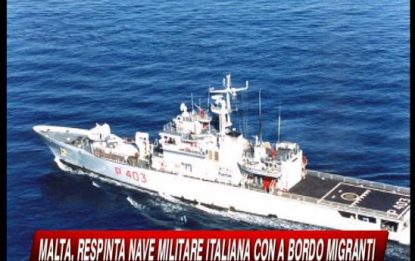 Malta respinge una nave della Marina italiana