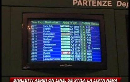 La Ue stila la lista nera dei biglietti aerei on line