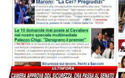 Palazzo Chigi: "Da Repubblica odio per Berlusconi"