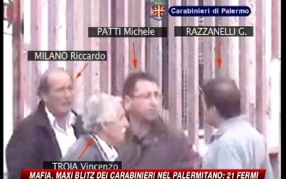 Palermo, maxi blitz contro la mafia: 21 fermi