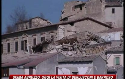 Abruzzo, oggi visita di Berlusconi e Barroso