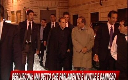 Berlusconi: "Mai detto che il Parlamento é inutile"