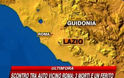 Guidonia, scontri tra auto: tre morti