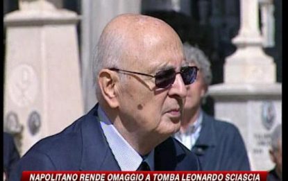 Napolitano omaggia Sciascia: "Voce civile dell'Italia"