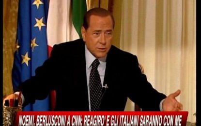 Berlusconi alla Cnn contro le toghe. "Noemi? Spiegherò"