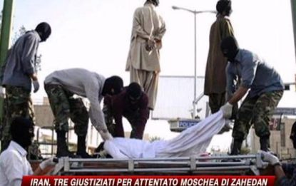 Iran, 3 impiccagioni per la strage nella moschea