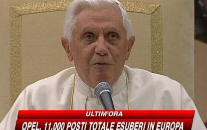 Benedetto XVI: "Mai pensato di diventare Papa"